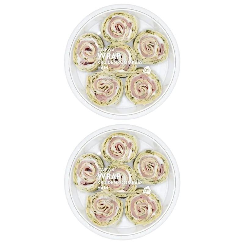 AH Tapas wrap kruidenroomkaas ham 2-pack