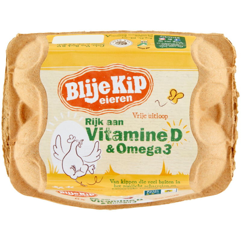 Een afbeelding van Blije Kip eieren Rijk aan vitamine D & omega 3