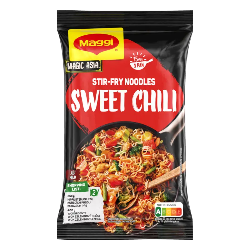 Stir-fry noodles sweet chili