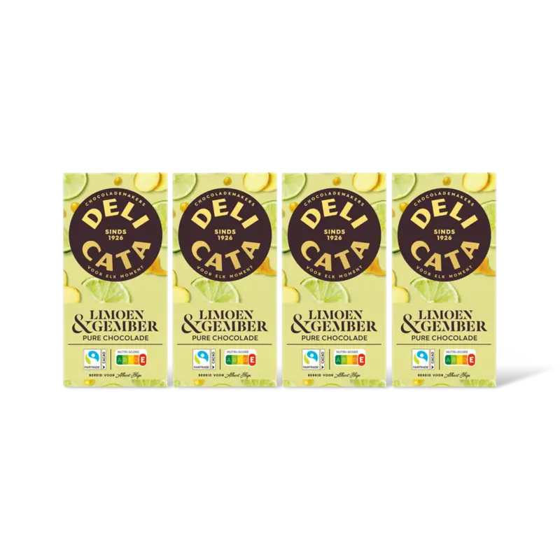Delicata Reep puur gember limoen 4-pack