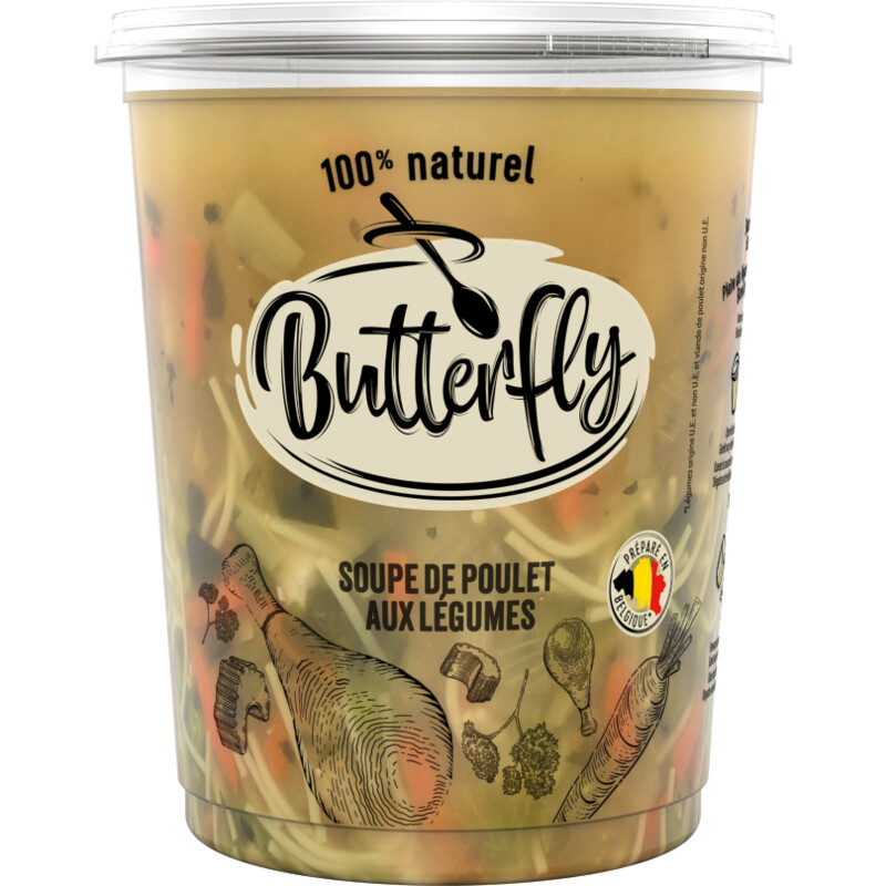 Een afbeelding van Butterfly Kippengroentesoep bel
