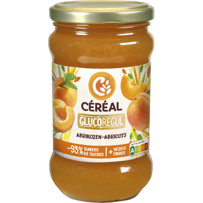 Een afbeelding van Céréal Glucoregul jam abrikozen minder suikers