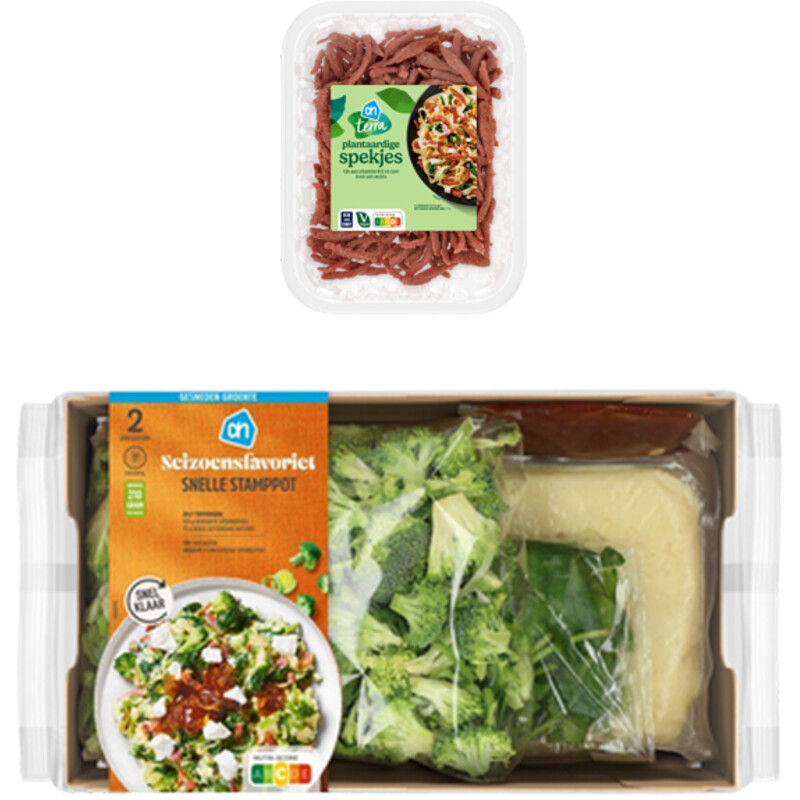 Een afbeelding van AH Vega Gesneden Snelle Stamppot Verspakket