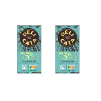 Delicata Reep puur fleur de sel 75% cacao 2-pack