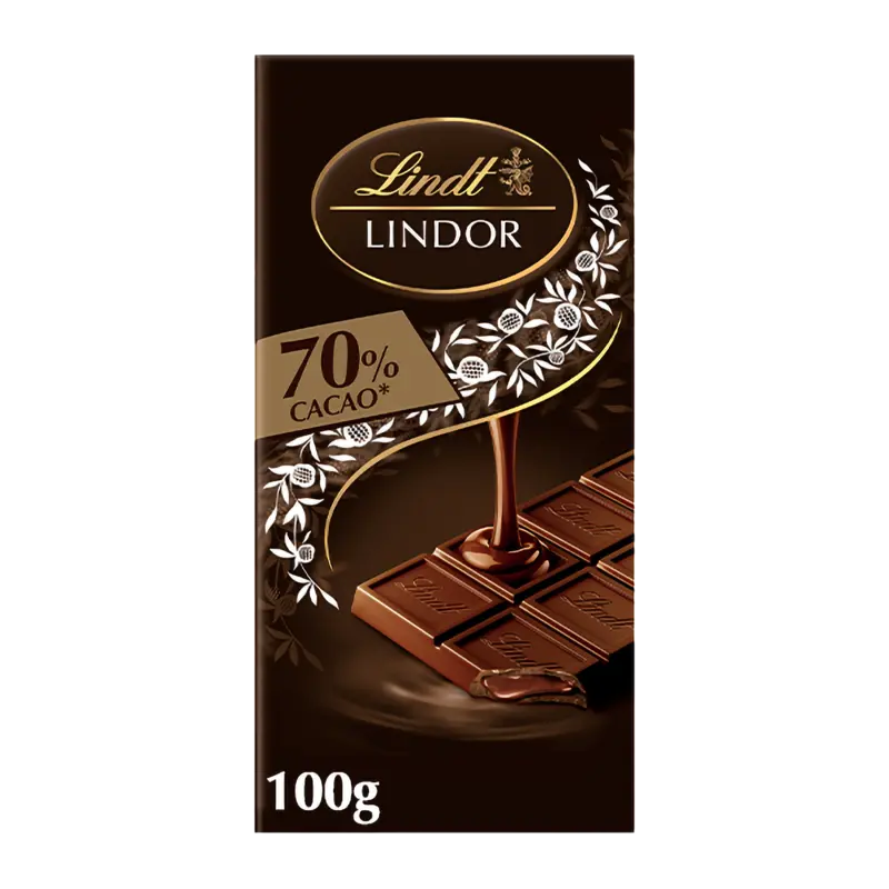 Lindt Lindor reep 70% pure chocolade