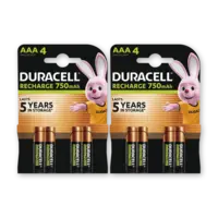 Duracell Rechargeable AAA-batterijen 750 mAh 2-pk