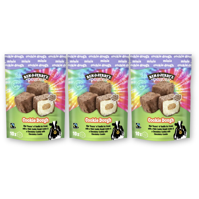 Ben & Jerry's Peaces cookie dough 3-pack
