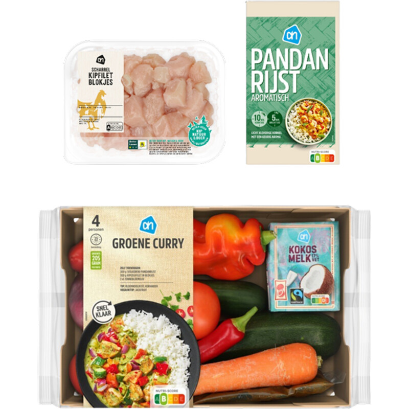 Een afbeelding van AH Thaise Groene Curry Verspakket