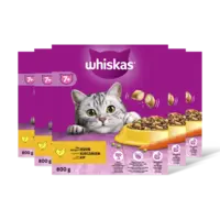 Whiskas 7+ Brokken met kip 5-pack