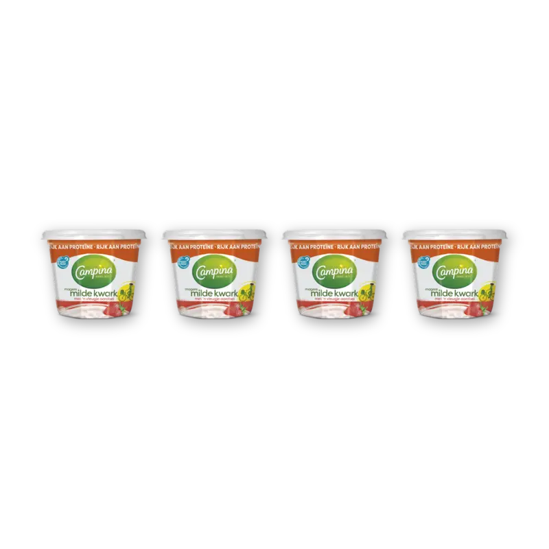 Magere milde kwark aardbei 4-pack