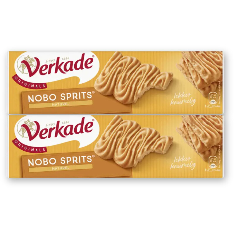 Verkade Nobo sprits naturel 2-pack