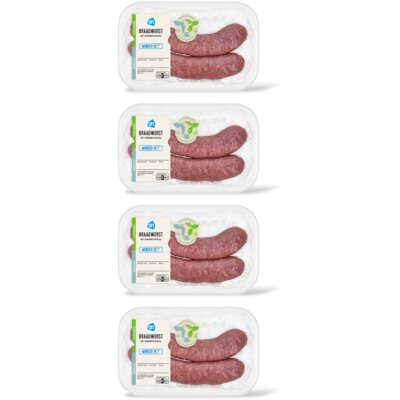 AH Braadworst minder vet 2 stuks 4-pack