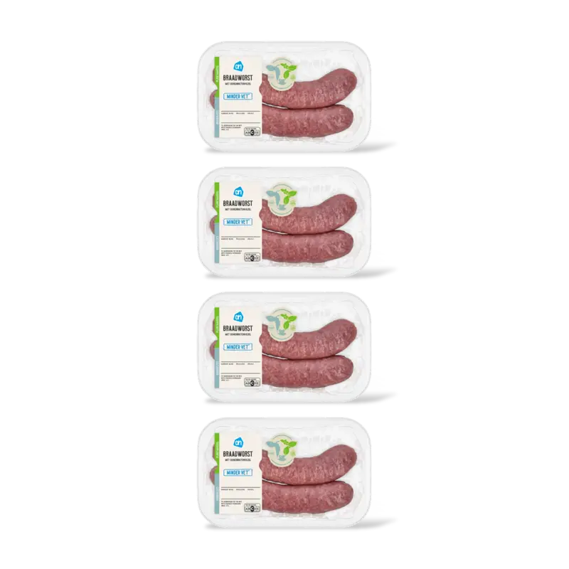 Braadworst minder vet 4-pack