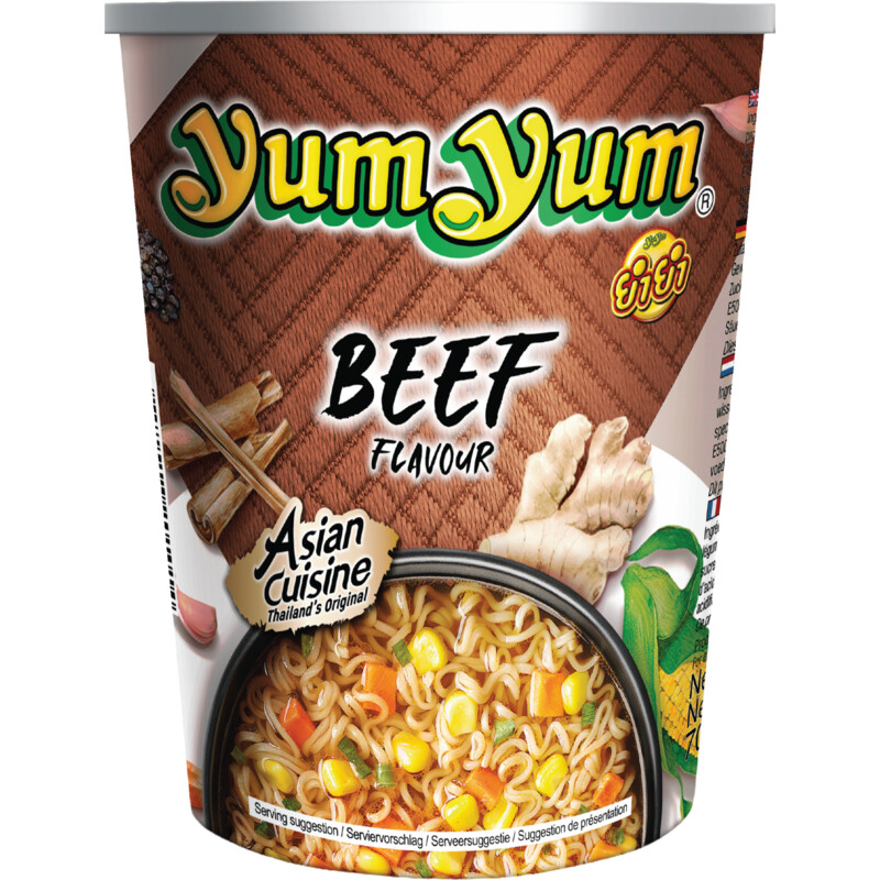Yum Yum Beef flavour instant noodles