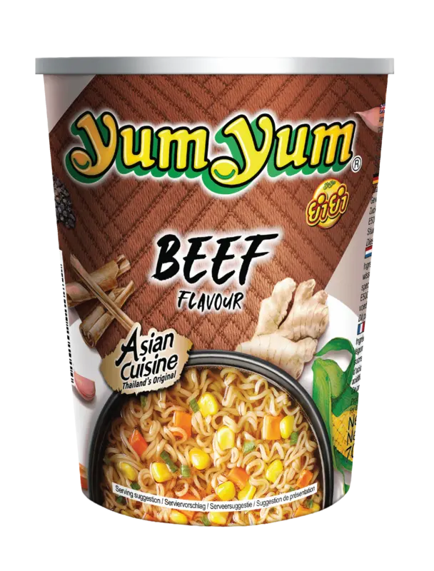 Yum Yum Beef flavour instant noodles