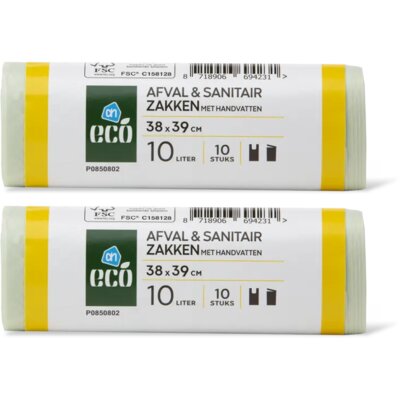 pdp-image-AH Eco Afval en sanitairzakken 10 liter 2-pack