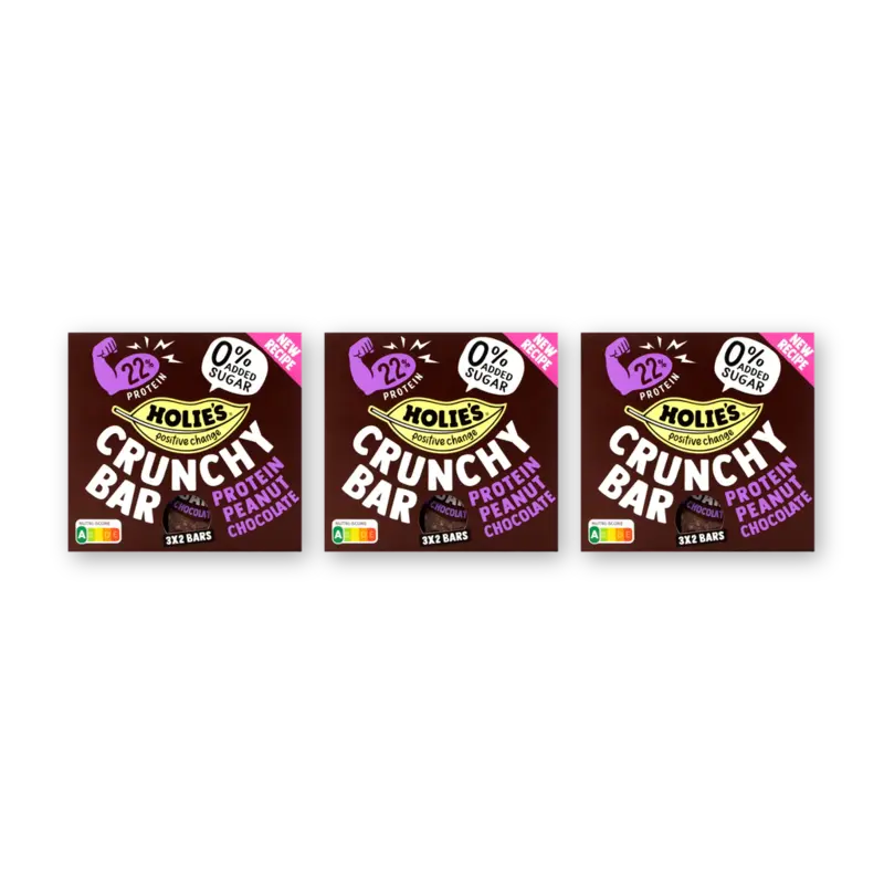 Holie's Crunchy bar protein peanut choco 3-pack