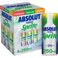 Absolut Vodka Sprite 4-pack