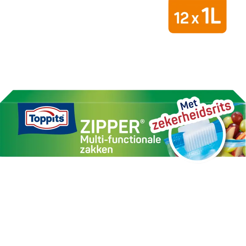 Toppits Zipper multi-functionele zakken 1 liter