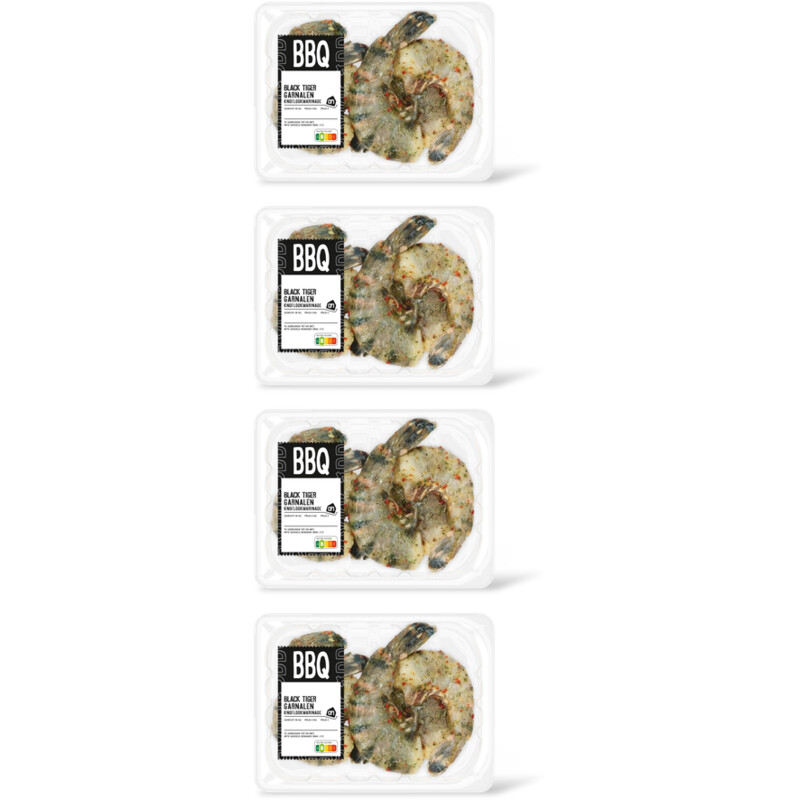 AH BBQ black tiger garnalen knoflook 4-pack