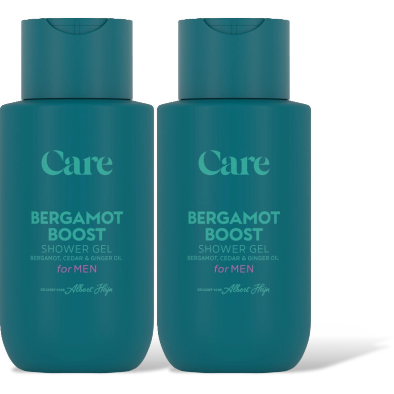 Care Bergamot boost shower gel for men 2-pack