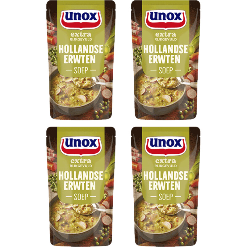 Een afbeelding van Unox Hollandse erwtensoep 4-pack