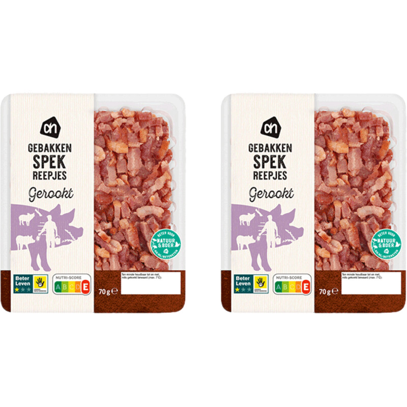 Een afbeelding van AH Uitgebakken spekreepjes 2-pack