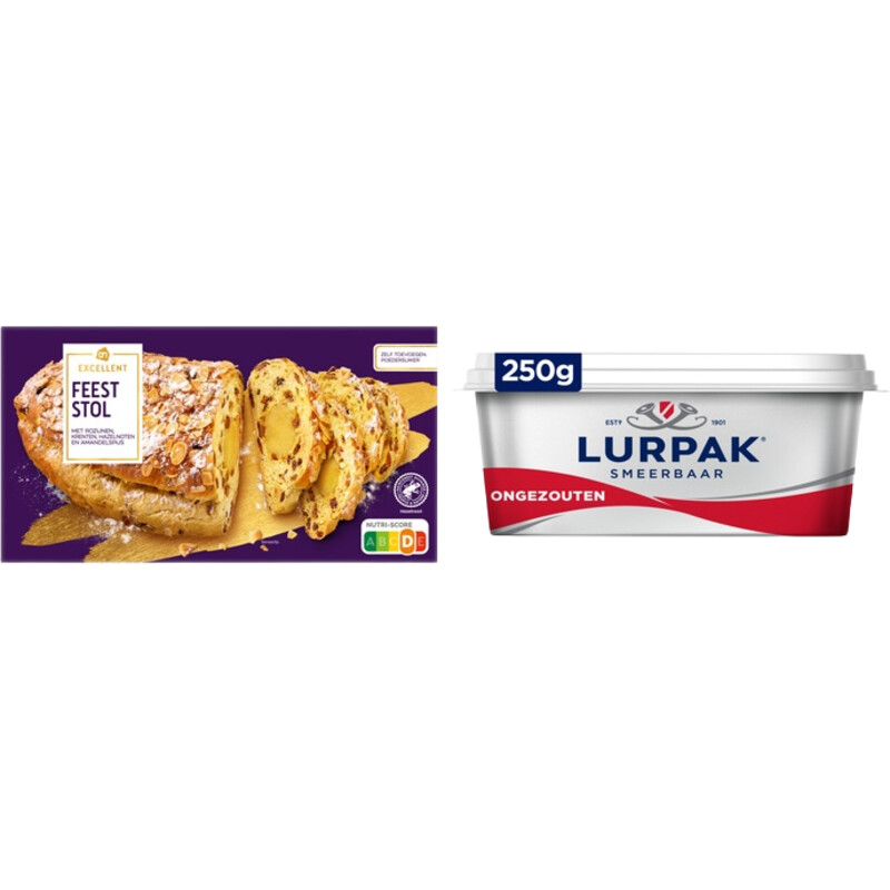 Een afbeelding van Lurpak smeerbaar ongezouten met AH stol pakket