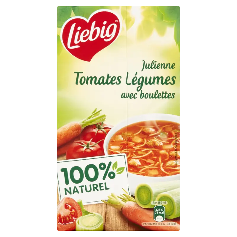 Liebig Tomaten groentensoep met balletjes bel