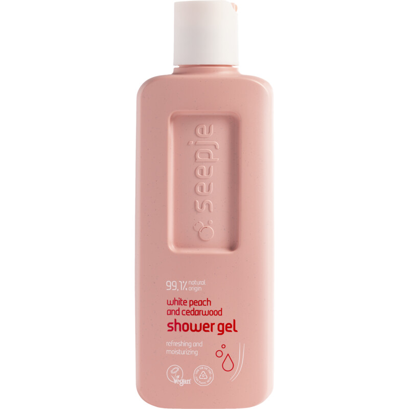 Een afbeelding van Seepje Shower gel white peach and cedarwood