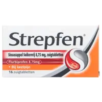 Strepfen Sinaasappel suikervrij zuigtabletten