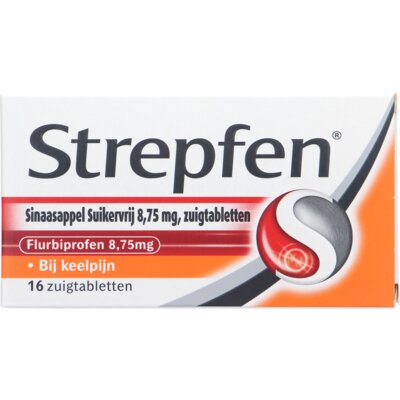 pdp-image-Strepfen Sinaasappel suikervrij zuigtabletten