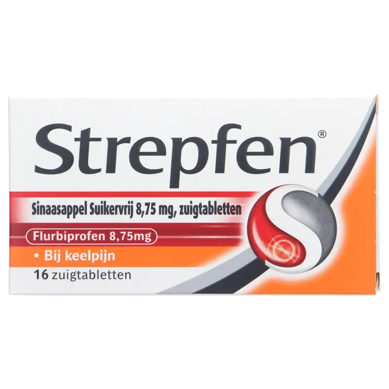 Sinaasappel Suikervrij Zuigtabletten 8,75 mg 16 Stuks