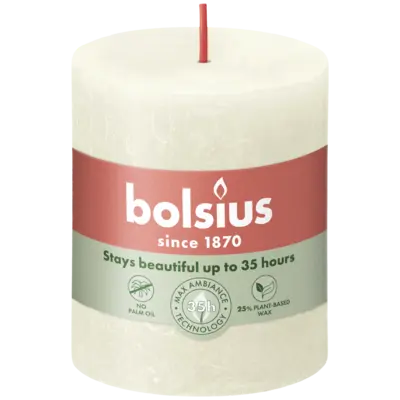 pdp-image-Bolsius Rustieke kaars ivoor 8cm