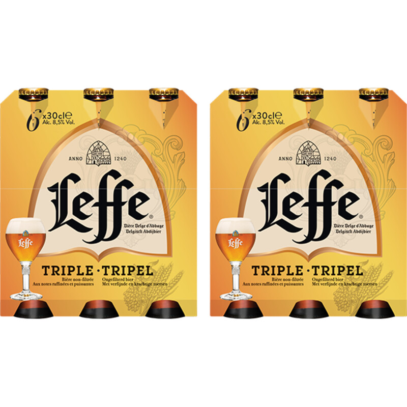 Een afbeelding van Leffe Tripel abdijbier 6-pack 2-pack