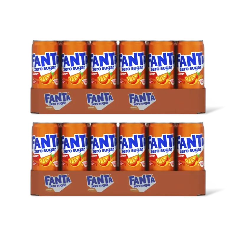 Fanta Orange Zero Sugar tray 2-pack