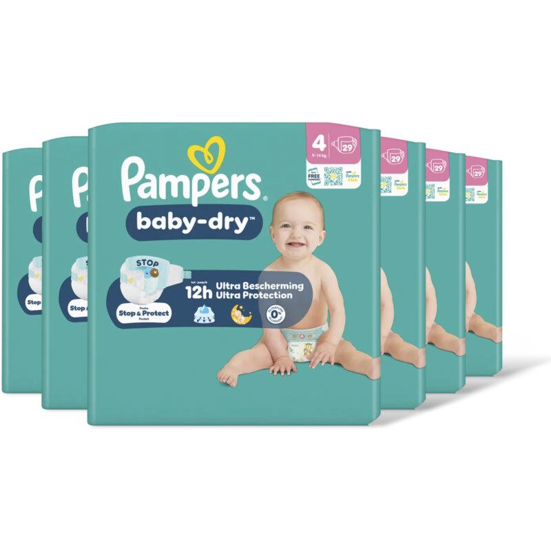 Pampers Baby-dry luiers maat 4 6-pack