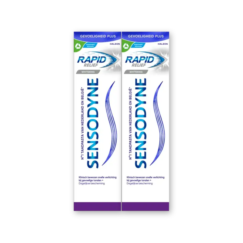 Sensodyne Rapid relief whitening tandpasta 2-pack