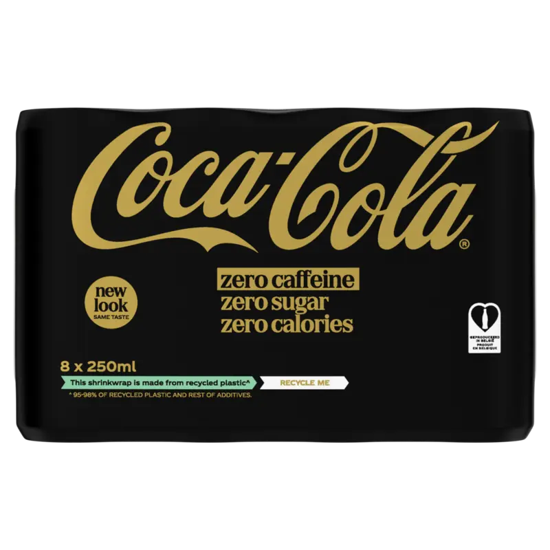 Coca-Cola Zero no caffeine 8-pack bel