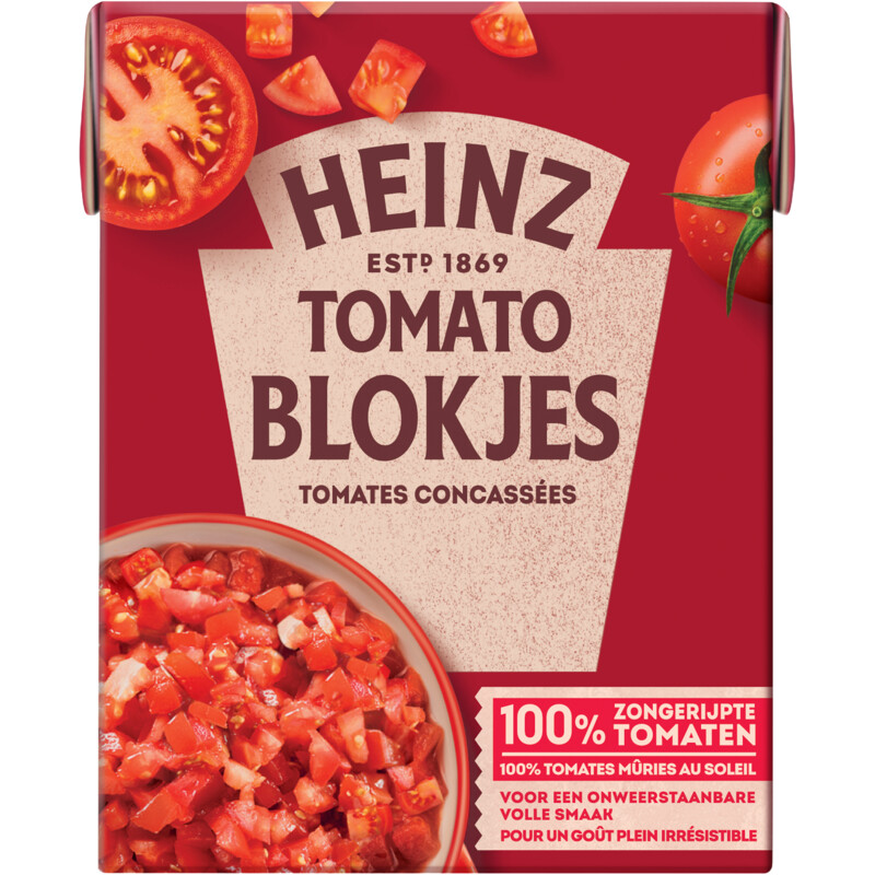 Een afbeelding van Heinz Tomaten blokjes naturel