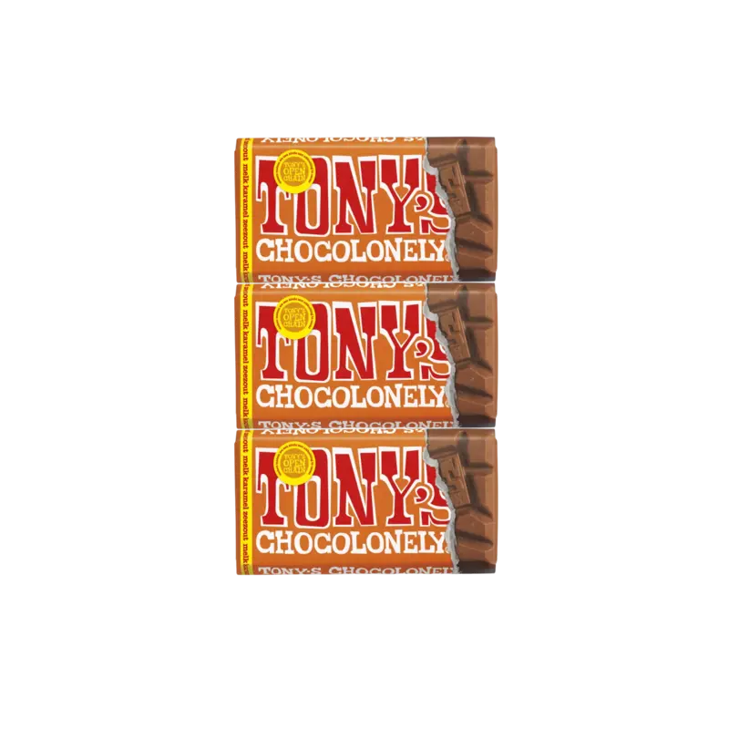 Tony's Chocolonely Reep melk karamel zeezout 3-pack