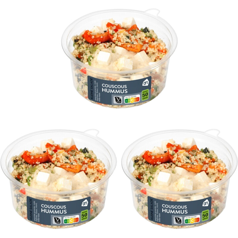Een afbeelding van AH Kleine salade couscous hummus 3-pack