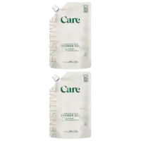 Care Sensitive shower gel 0% refill 2-pack