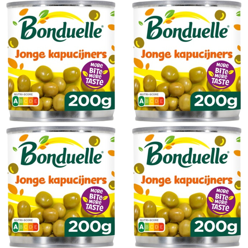Een afbeelding van Bonduelle Jonge kapucijners 4-pack