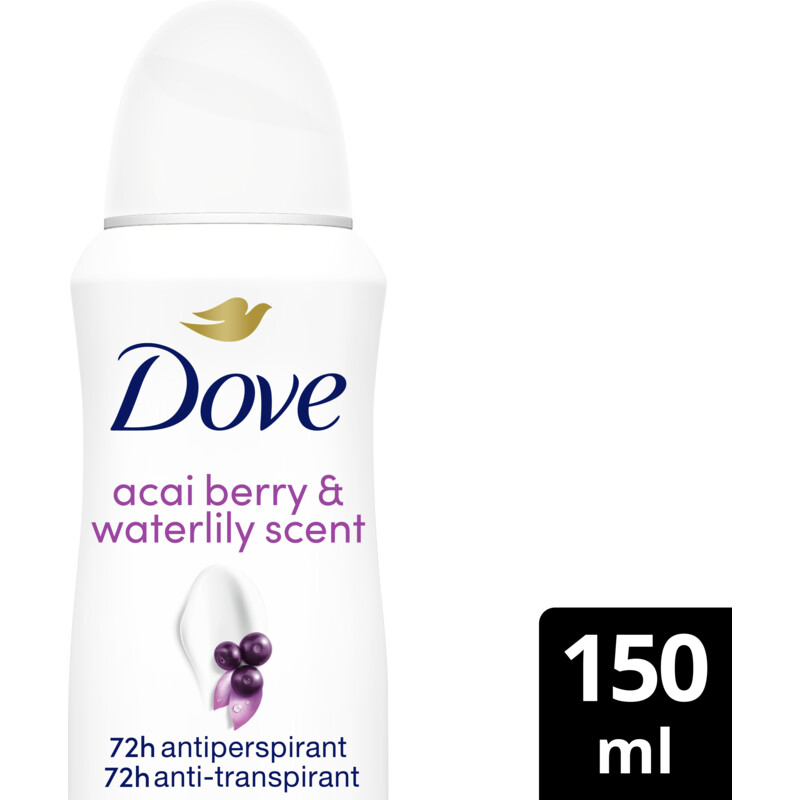Een afbeelding van Dove Acai & waterlily anti-transpirant spray