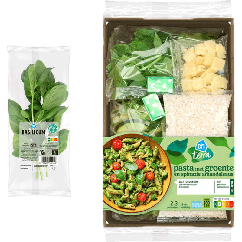 Een afbeelding van AH Terra Pasta Groente Spinazie Verspakket