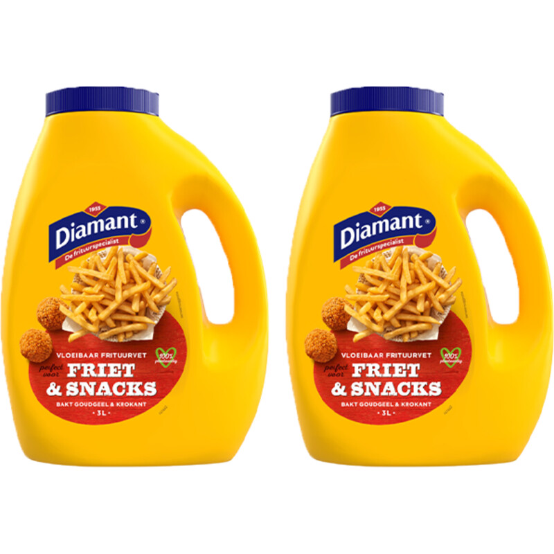 Een afbeelding van Diamant Friet & snacks frituurvet 2-pack