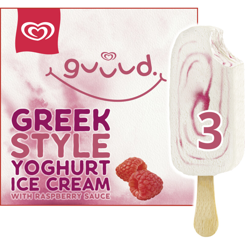 Een afbeelding van Ola Greek style yoghurt ice cream raspberry
