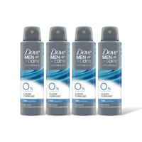Dove Men+care extra fresh 0% deodorant 4-pack