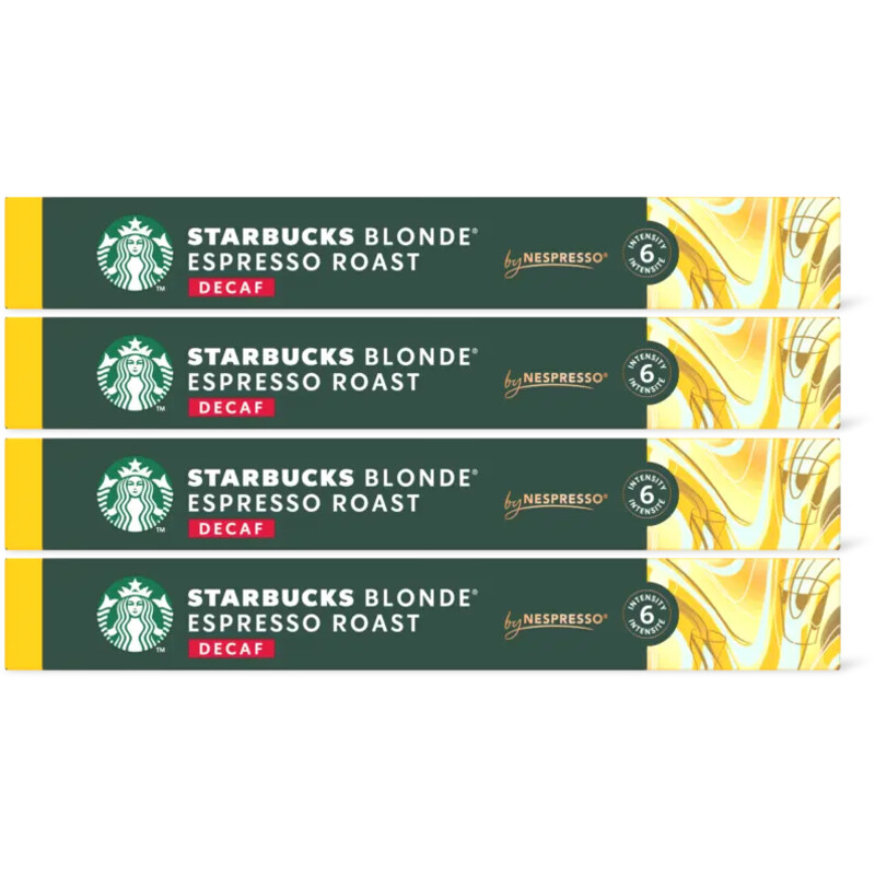 Starbucks Blonde espresso roast decaf caps 4-pack